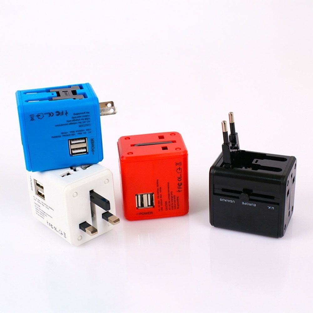 전세계 여행용 플러그 USB 2포트 커플 해외여행 멀티 어댑터