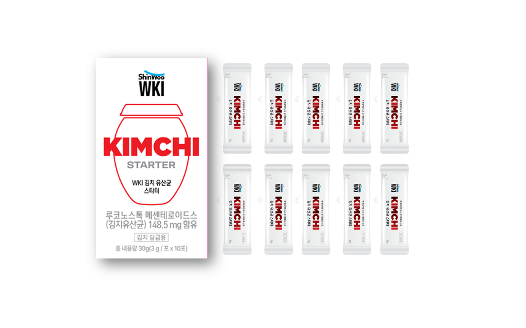 진주바이오산업진흥원 [온세일] 김치가 맛있어지는 WKI 김치 유산균 스타터 특허 종균 양념 첨가용 스틱분말 (3gX10포)