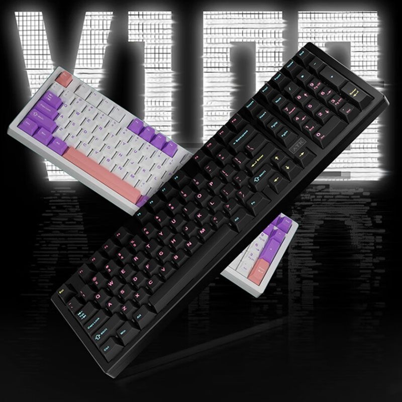 상품상세참조 [해외] ATK V100 세미알루미늄 e스포츠 기계식 키보드 유무선 블루투스 3모드 가스켓 커스텀 101키