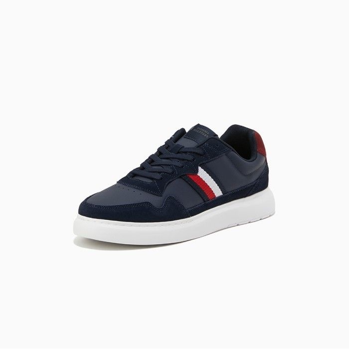 [라스트60%][공식] 마일스 레더 믹스 스트라이프 스니커즈 T52F0ARS140MT1C1G (정상가:169,000원)