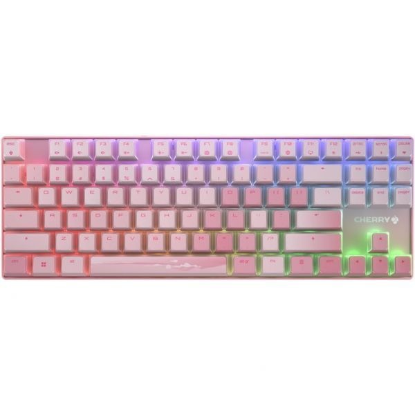 [해외] 체리 MX 8.2 TKL 무선 게이밍 키보드 XAGA 에디션 (핑크 MX2A 브라운 스위치)