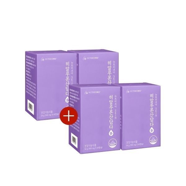 [2+2] 뉴트리코어 WCS 히알루론산 담다 4박스 (900mg x 240캡슐)