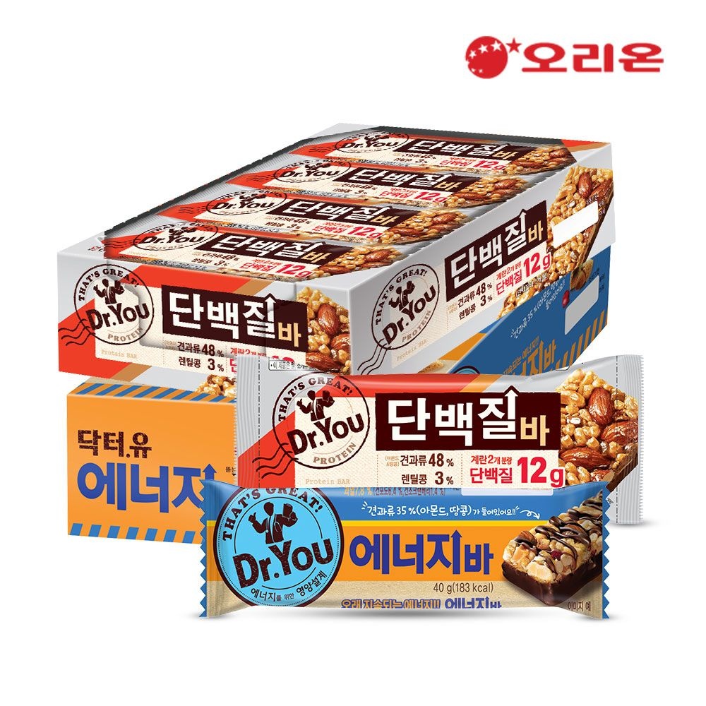 닥터유 단백질바(50g)12개+에너지바(40g)15개