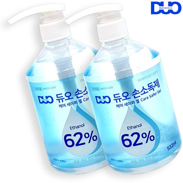 [오늘출발] 듀오 손소독제 532ml (2개) 새니타이저 겔 핸드 세정 식약처 허가