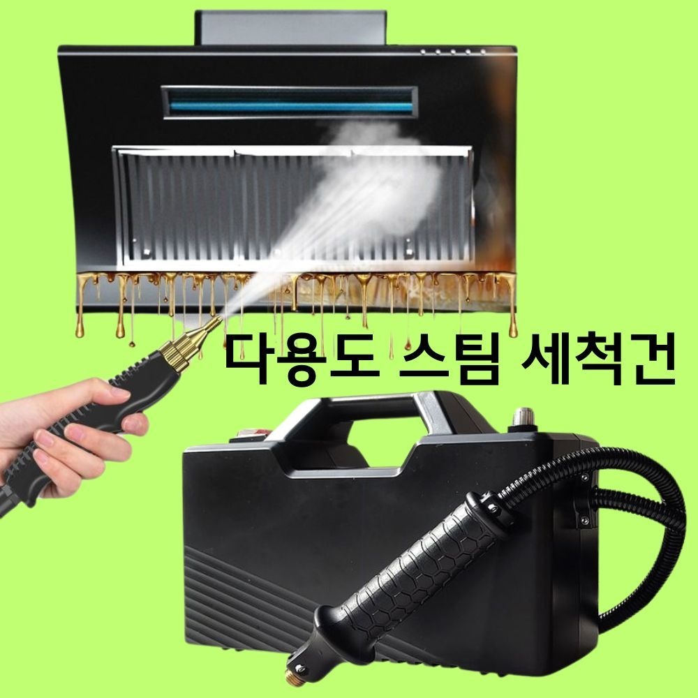 [해외] 3800w 9.5Bar 수압 150도 초강력 고온 스팀 청소 세척건 3m 박테리아 99%박멸 화장실 에어컨 주방후드