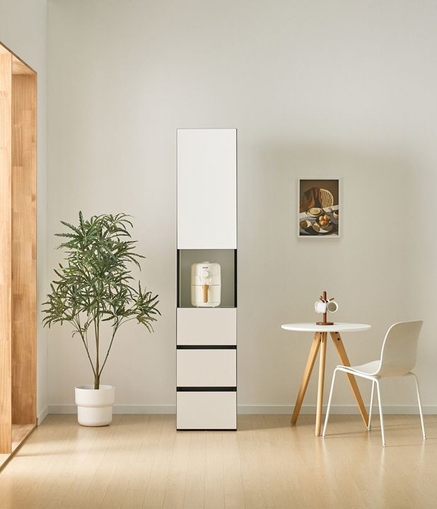 DECOROSO 비스포크 오브제 빌트인 450 수납형 3서랍 틈새 수납장 7color