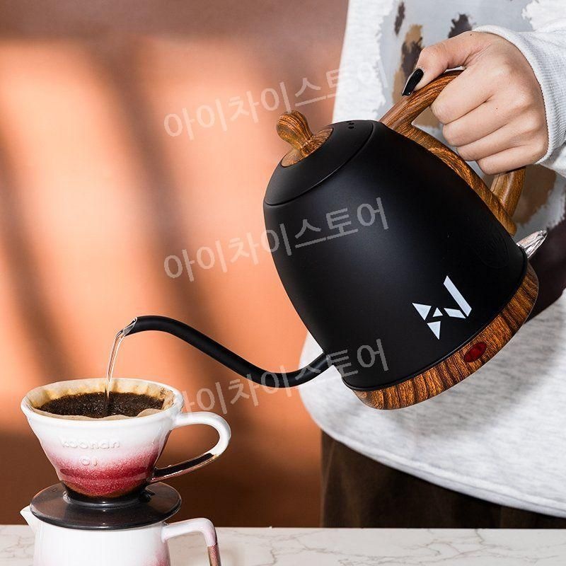 [해외] 전기 핸드드립주전자 드립포트 스텐 커피포트 1000ml