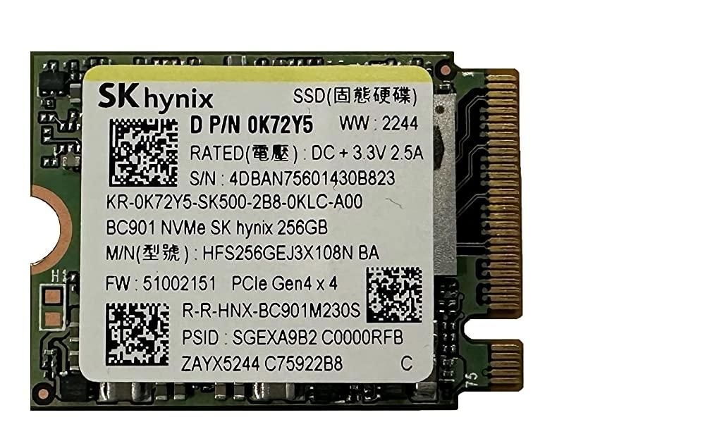 Oemgenuine Oemgenuine OEM Hyn BC901 256GB M.2 PCI-e GEN 4X4 NVME SSD 내부 솔리드 스테이트 드라이브 30mm 2230 폼 팩터 M 키 스팀 데크