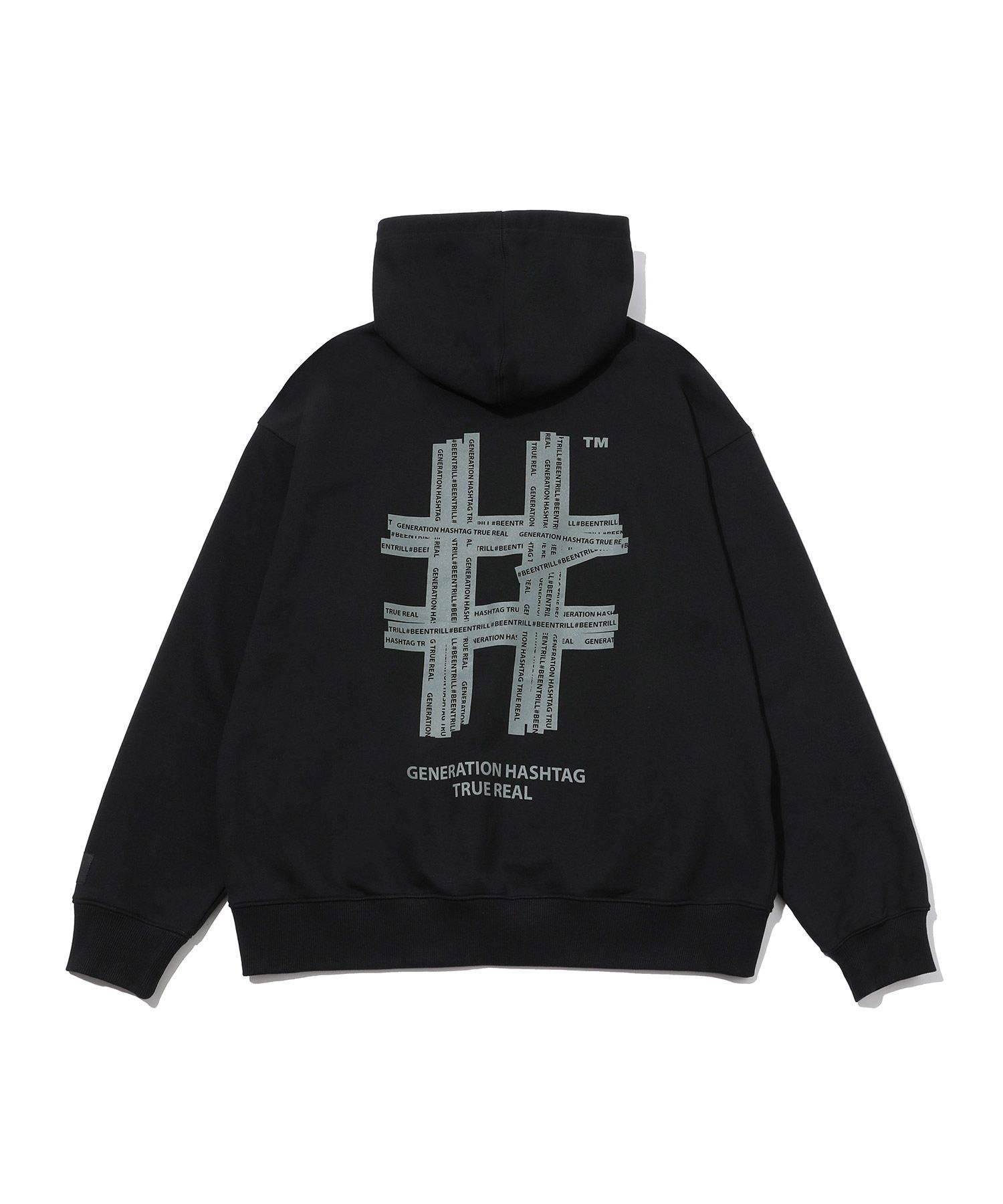 모다아울렛][빈트릴][빈트릴] 리플랙티브 해시태그 오버핏 후드