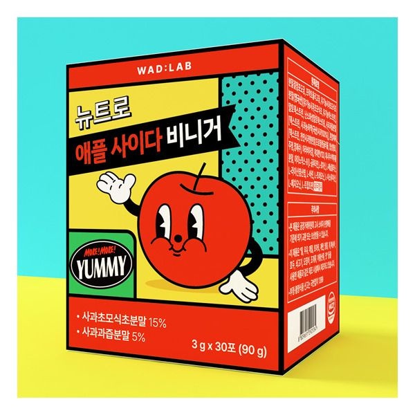 [웰리즈] 와드랩 유기농 애플 사이다 비니거 애사비 스틱 30포 5개