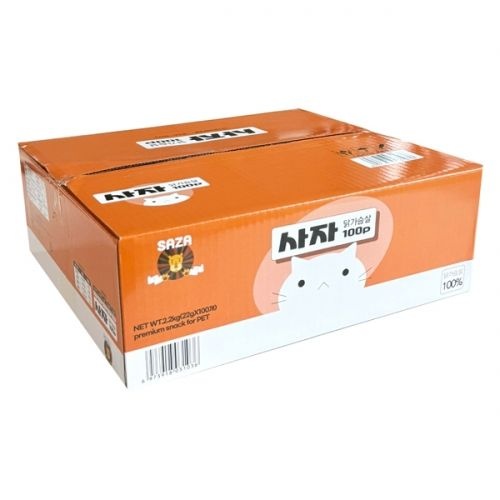 2025년 신상품 사자 닭가슴살 22g(오리지날) x 100개 한박스 / 강아지 고양이 닭가슴살 간식