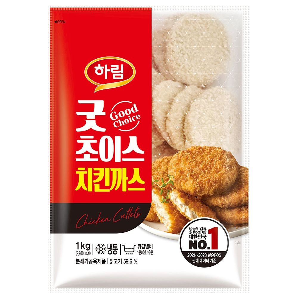 하림 굿초이스 치킨까스 1kg 1봉 구.하림 치킨까스