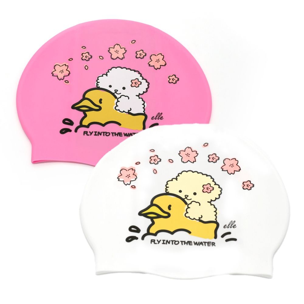 [정상가 25,900원] 엘르 강아지 오리 실리콘 수모 ELS-YC05