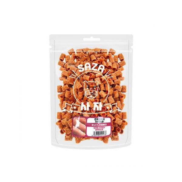 [2025년 신상품] 사자 크랜베리 닭고기맛 치카볼 1kg 강아지 대용량 큐브형 훈련용 고기간식