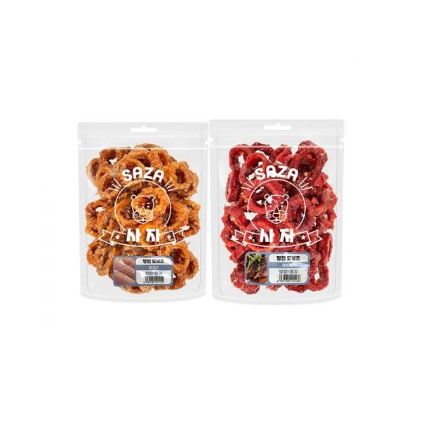 [2025년 신상품] 사자 멍킨 도너츠 강아지 사사미 육포 고기말이 간식