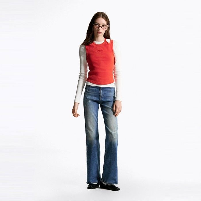 [라스트60%][공식] 실비아 플레어 데님 팬츠 T32F0NEF10TWT11A5 (정상가:219,000원)