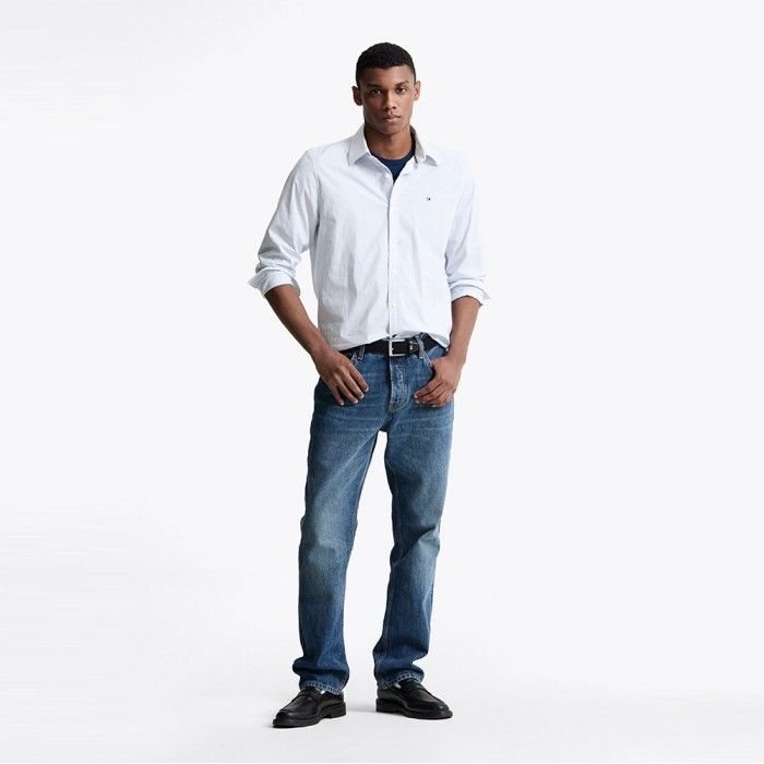 [라스트60%][공식] [Slim fit] 스트레치 포플린 스트라이프 셔츠 T12F0WSH050MT20A4 (정상가:189,000원)