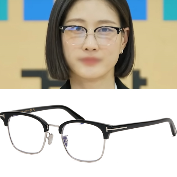 [패션플러스][룩플러스]톰포드 블루라이트차단 안경테 하금테 반뿔테 덱스 이동욱 착용