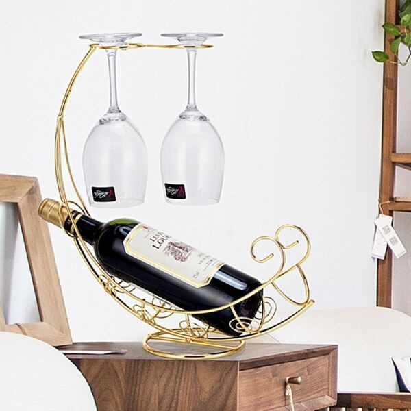 (주)트리 [지오벤처스] 문라잇 와인잔걸이 와인랙(골드) 와인보관