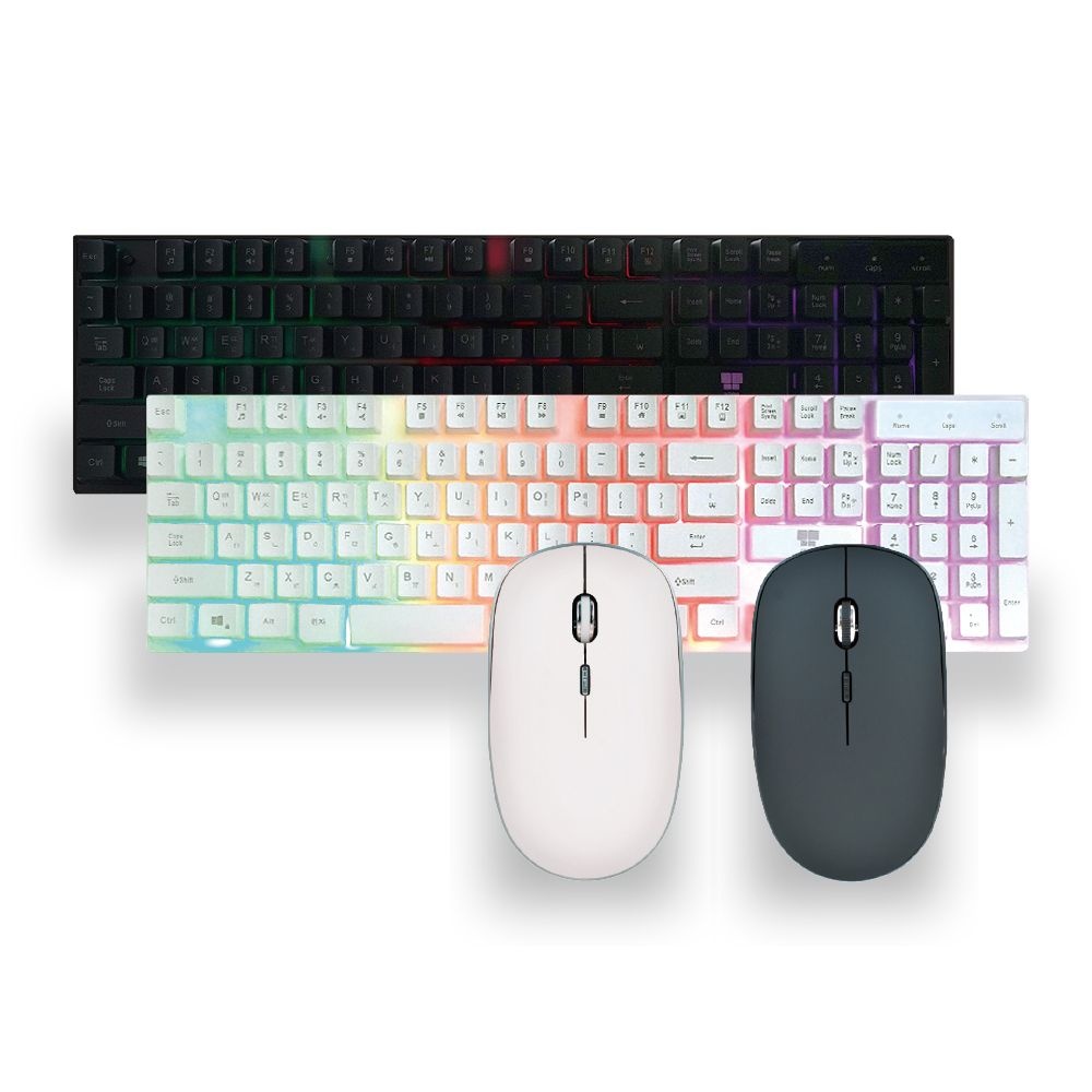 (주)청연엠엔에스 나비 NV154-RKMUS10 레인보우 유뮤선키보드마우스세트