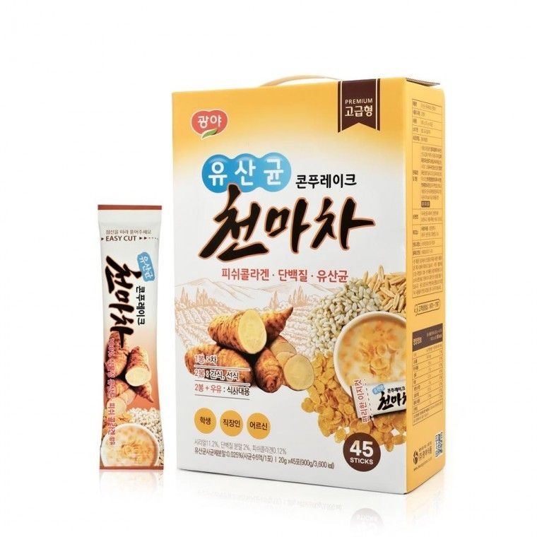 선식 광야식품 유산균 콘푸레이크 천마차 (20gx45포) 든든한 간식 시리얼