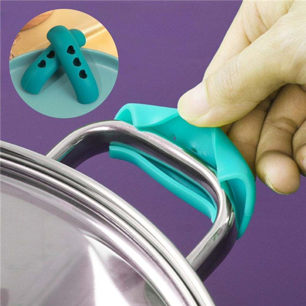 [중국OEM]다용도 실리콘 냄비 하트 집게 주방 탈부착 내열 장갑 손잡이 1개 커버 교체