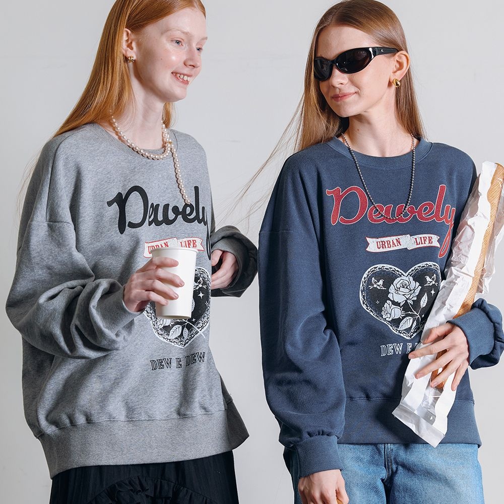 듀이듀이 [레드벨벳 예리 착용] [12차 리오더] 듀일리 스웨트셔츠 (2 Colors)