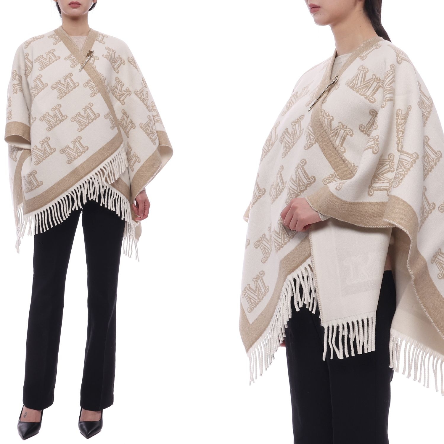 [롯데백화점]  [막스마라] 24FW 여성 프리네 버진 울 케이프 (FRINE 2424736091600 005 24F)