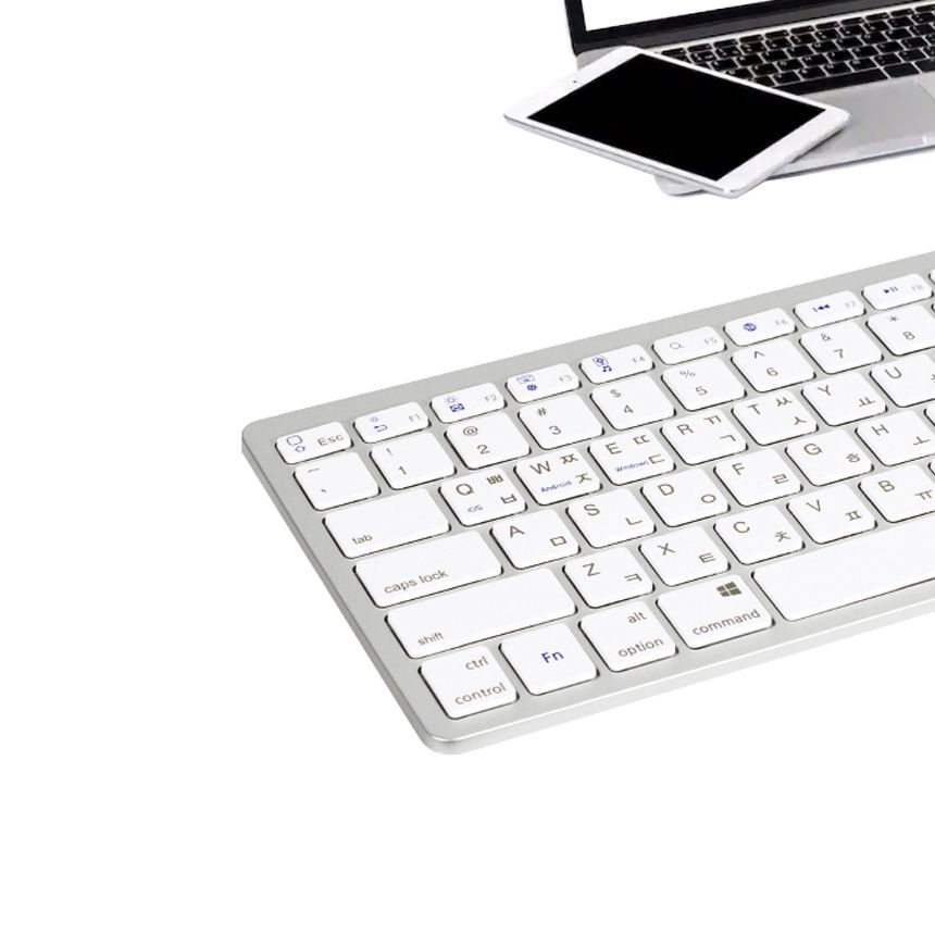 폰세상 무선 블루투스 키보드 슬림한 초경량 휴대용 키보드 맥 노트북 아이패드 갤탭 갤럭시 아이폰