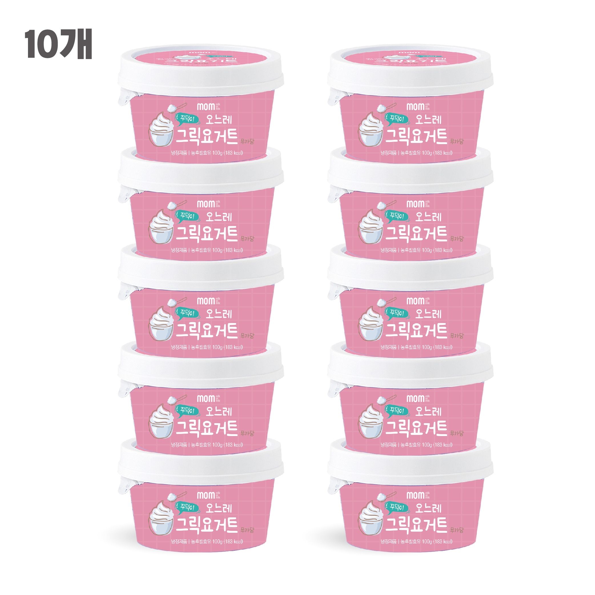 밀크온밀크 생방송투데이TV 방영 [밀크온밀크] 오느레 그릭요거트 꾸덕이 100gX10개