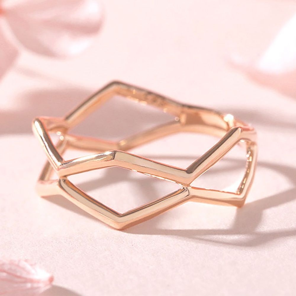 미스 리플리 14K 심플 패션 금 링 반지 (16.5~20호)