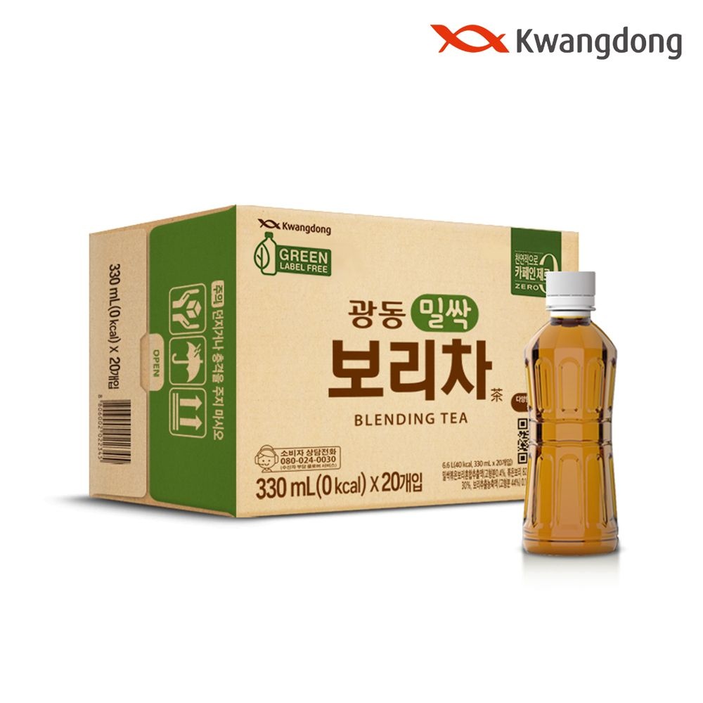 [오늘출발] 광동 [광동직영] 밀싹보리차 무라벨 330ml x 40pet (무/유라벨 랜덤 발송)