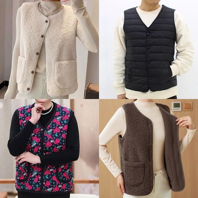 (주)몽돌 [도매라인]겨울땡처리*겨울조끼 모음전* 여성조끼 양털조끼 후리스 베스트 지퍼조끼 겨울조끼 꽃무늬조끼