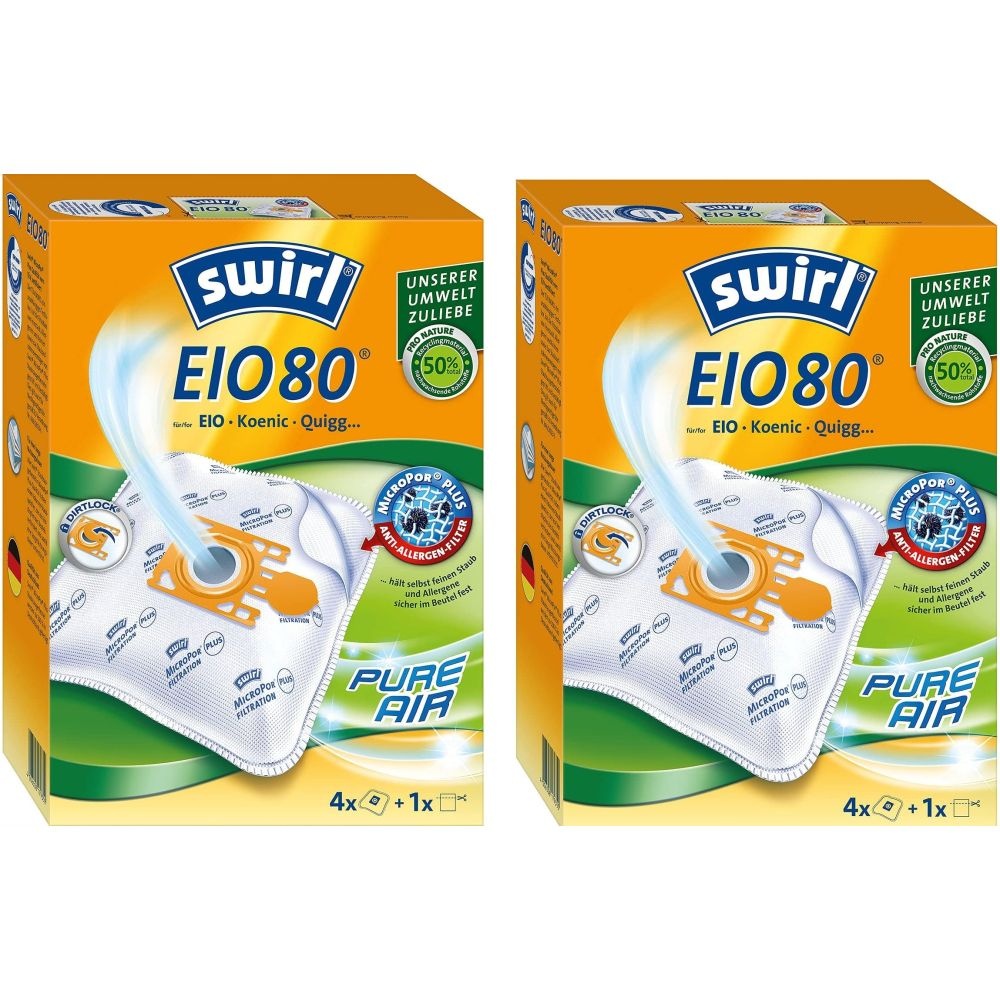 [해외] Swirl EIO 80 진공 청소기 먼지 봉투 4개입 2팩