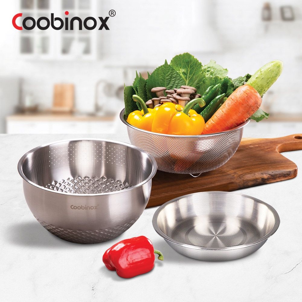 쿠비녹스 멀티플러스 쌀함박 채반 3종세트 (CO-73-01) 쌀씻는통 쌀세척볼