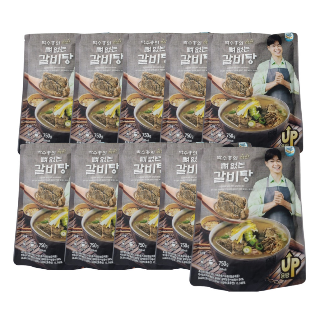 박수홍 착한 뼈없는갈비탕 750g x 10봉(총20인분)