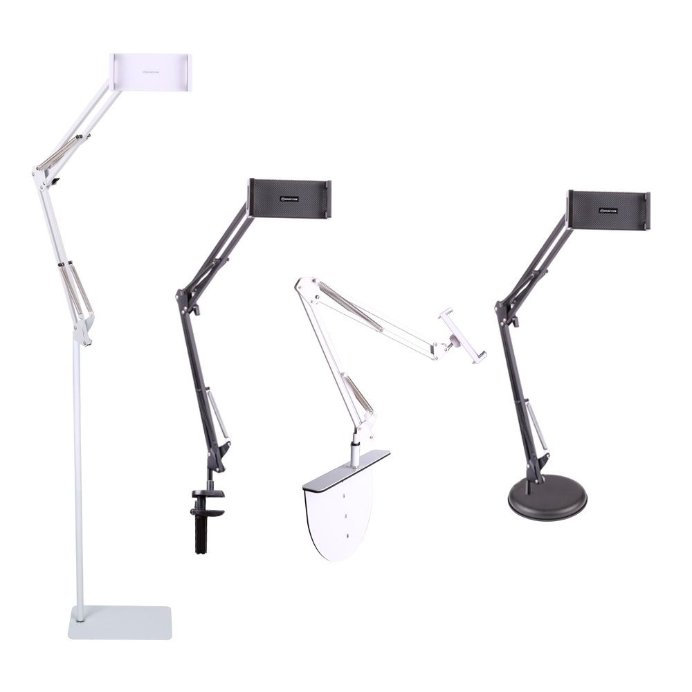 마운트뷰 4in1 자바라거치대 태블릿 스마트폰 핸드폰 침대 탁상용 스탠드 거치대 휴대폰 다이 소 대