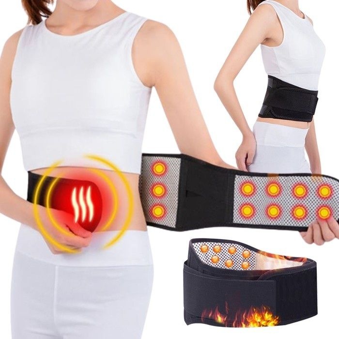 LIONHU 자가발열 허리 찜질 온열 지지대 복대 마사지 찜질기 벨트 보호대