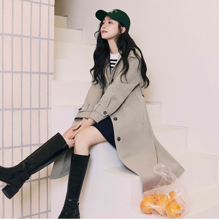 JJ지고트 (JJ지고트) 코튼 래글런 싱글 트렌치 코트 GR3M0TC911