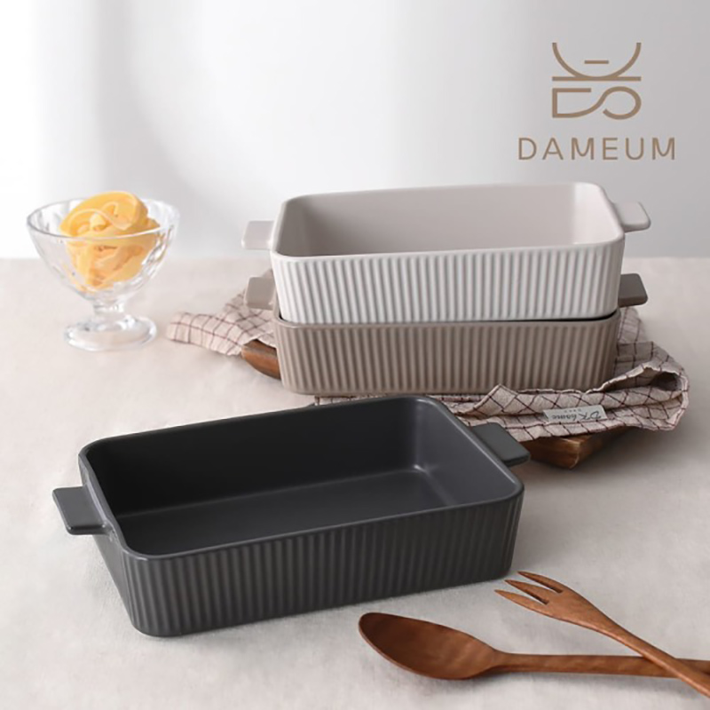 [오늘출발] 온감 직사각 도자기 그라탕기 1P 오븐접시 오븐용기 그라탕접시 파스타용기 파스타그릇
