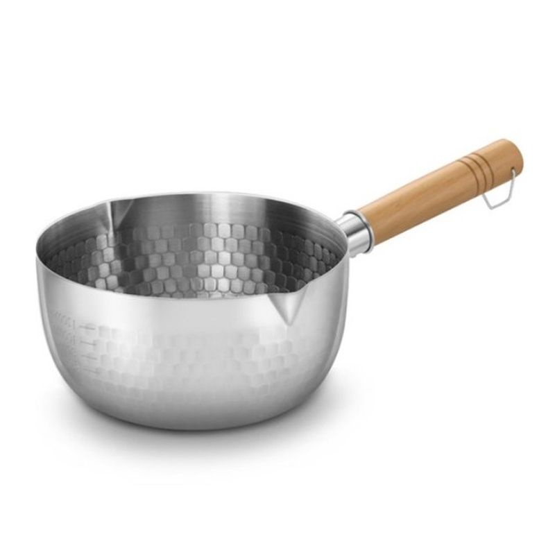 키친아트 IH 스텐 함마톤 편수냄비 20cm 눈금 계량 물코 라면냄비 미니냄비 가정용