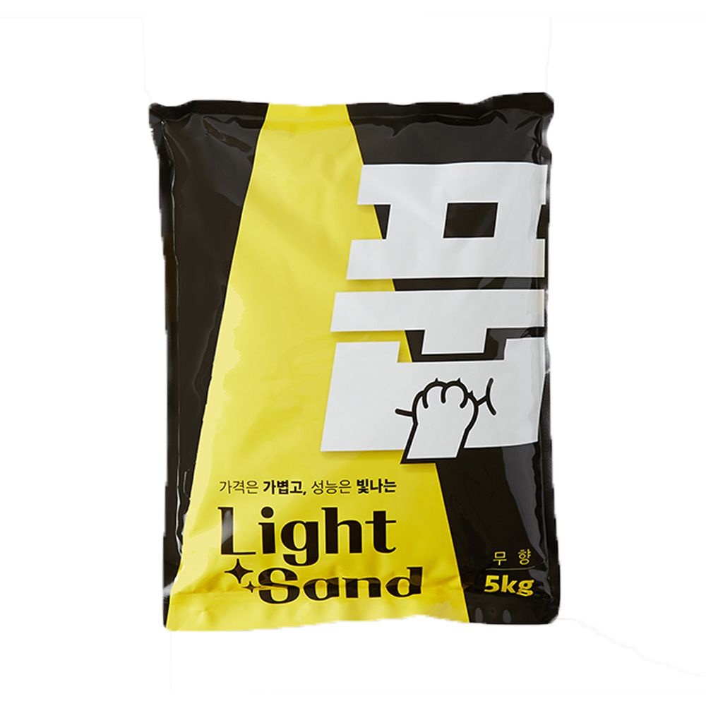 풉 라이트샌드 5kg 일반입자 벤토나이트 고양이모래
