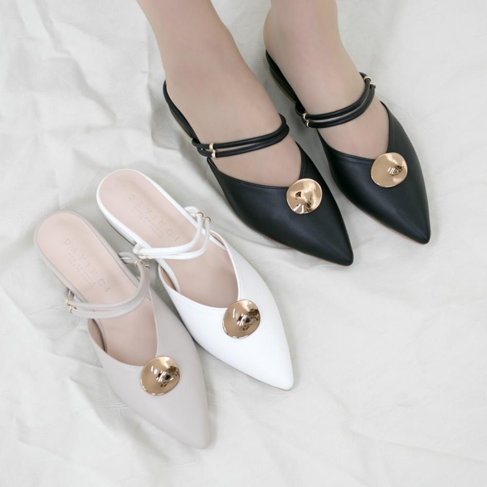 여성 다빈치 원형장식 슬리퍼 123808