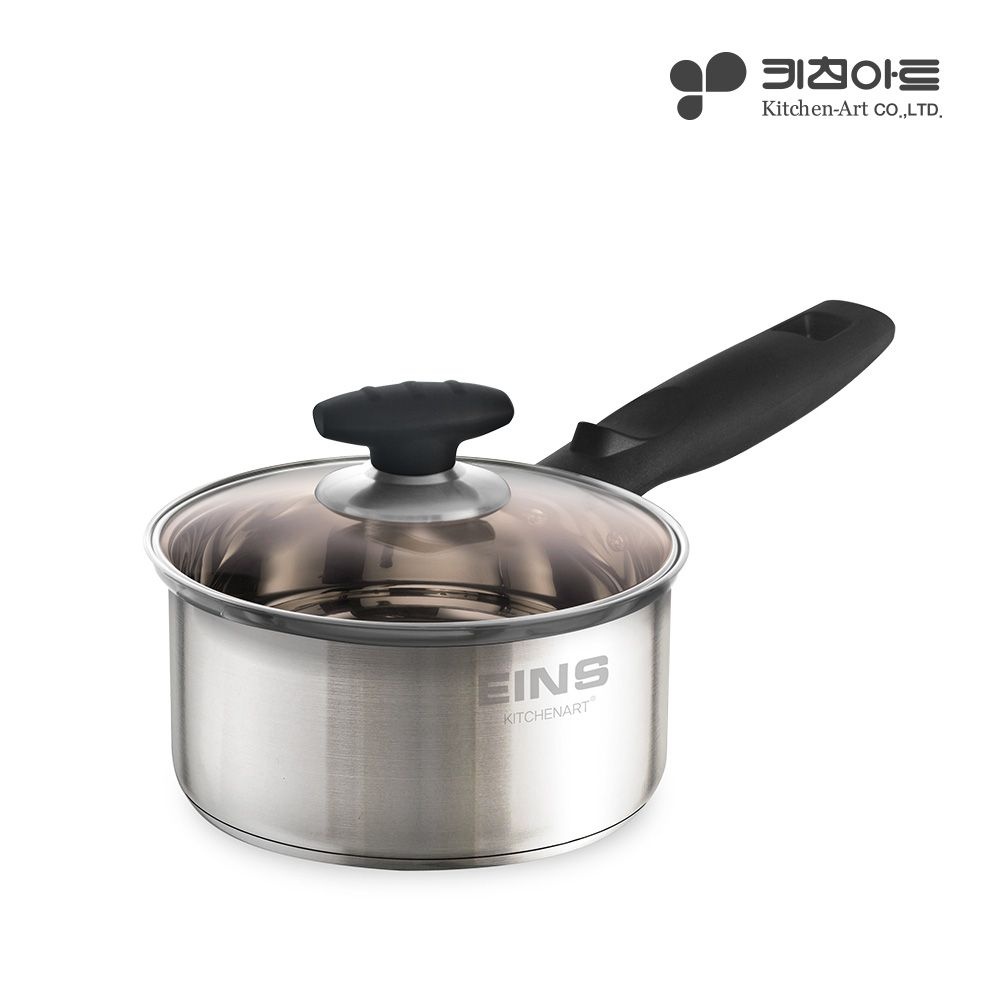 키친아트 아인스 스텐 편수냄비 18cm 국수냄비 라면냄비
