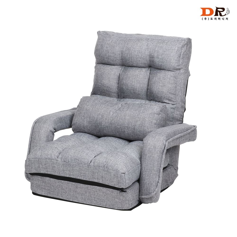 도리퍼니처 각도 조절 좌식 / 소파 1인 바닥 거실 앉은뱅이 리클라이너 패브릭 원단 그레이 봄맞이 할인 특가