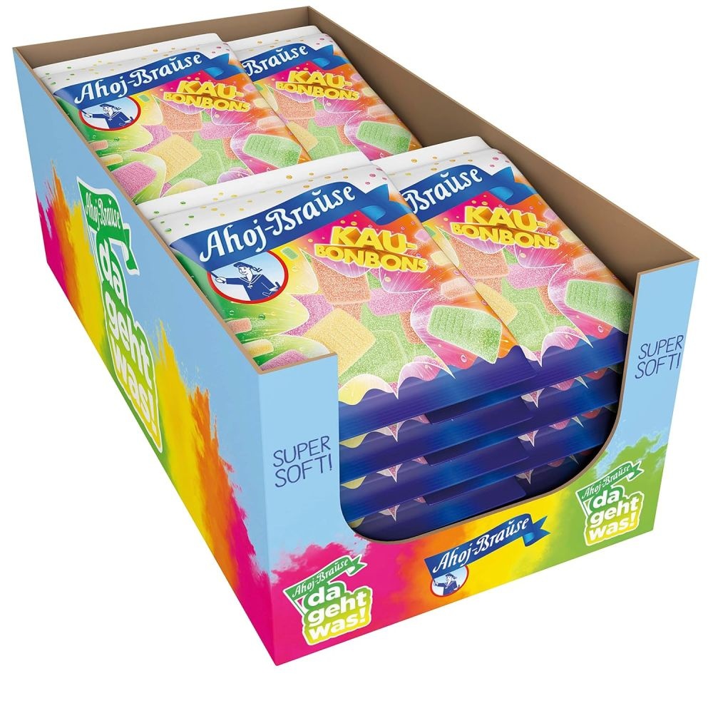 아호이 브라우즈 Ahoj Brause 츄위 소다 캔디 젤리 150g x 16팩 대용량 독일 간식 학원