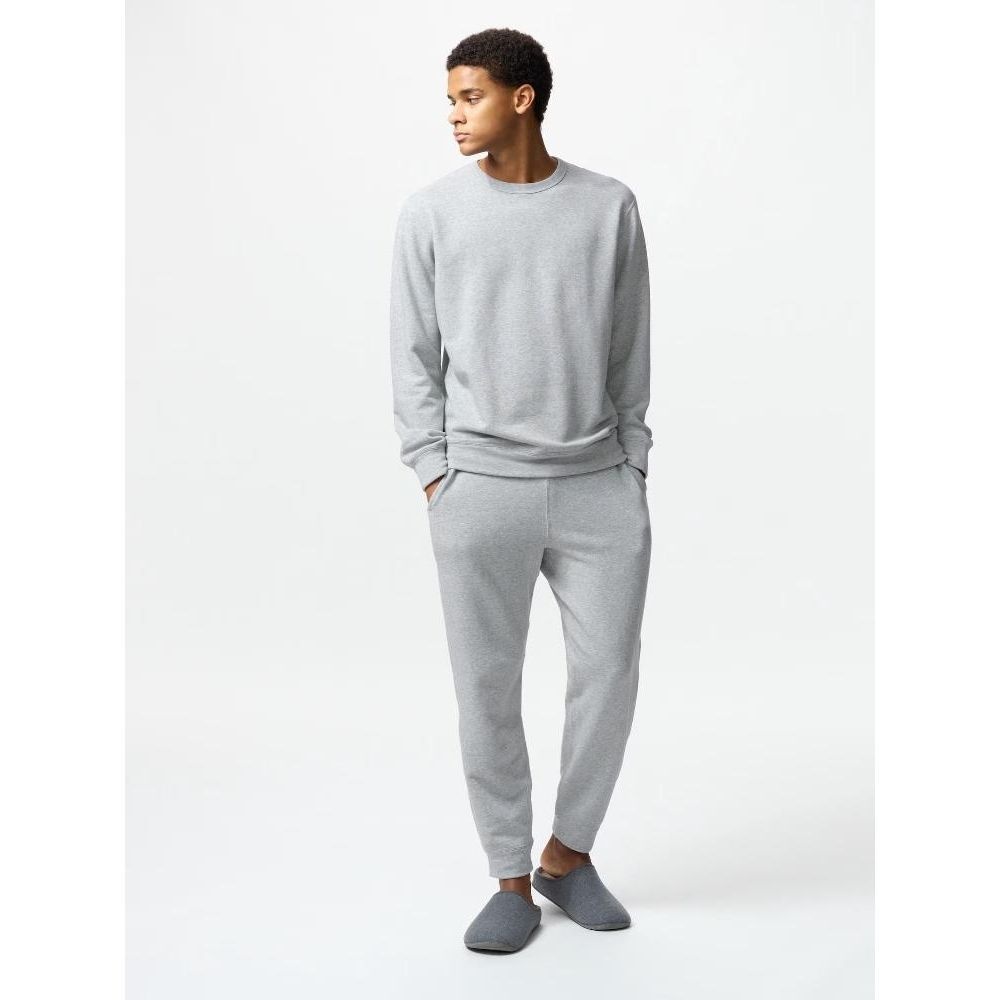 유니클로 울트라 스트레치 스웨트 세트 474087 그레이 남성 잠옷 룸웨어 파자마 봄 가을