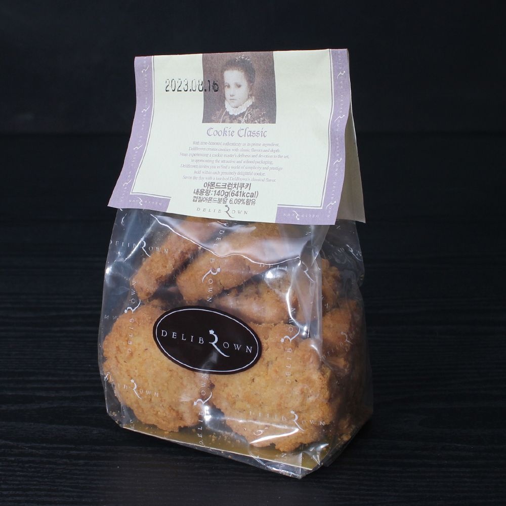 수제쿠키 카페쿠키 어린이집간식선물 아몬드크런치 140g*3봉지