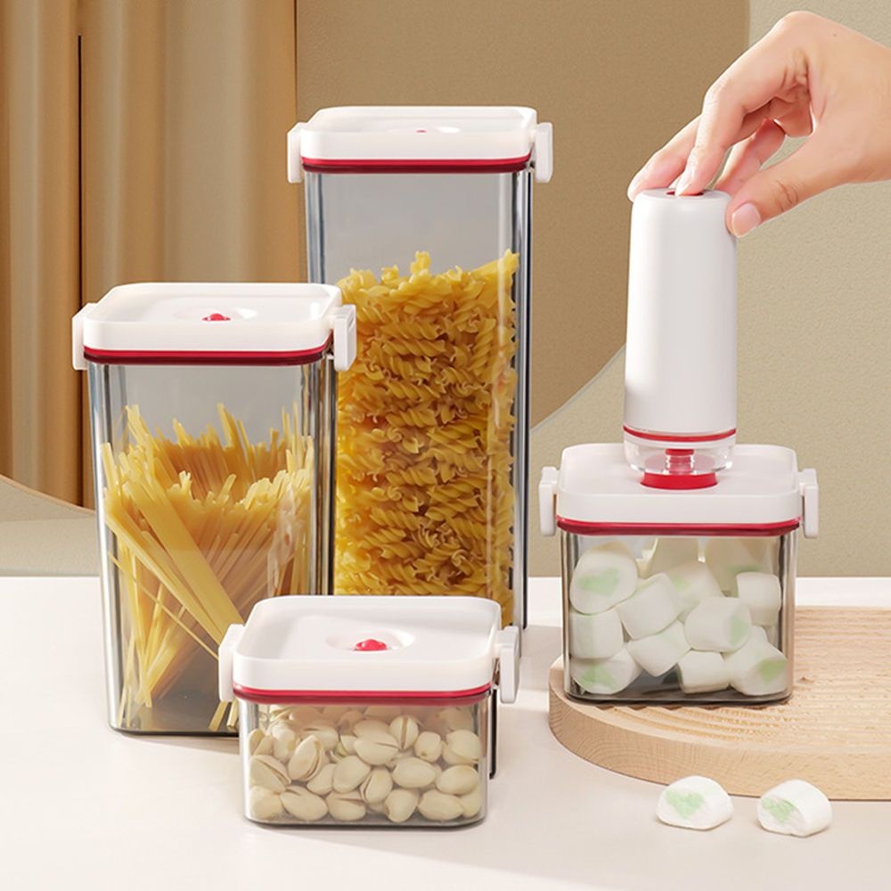 밀프랩 진공밀폐용기세트 진공 사각 소분 플라스틱 반찬통 이유식용기 진공펌프 와인마개 P786-O