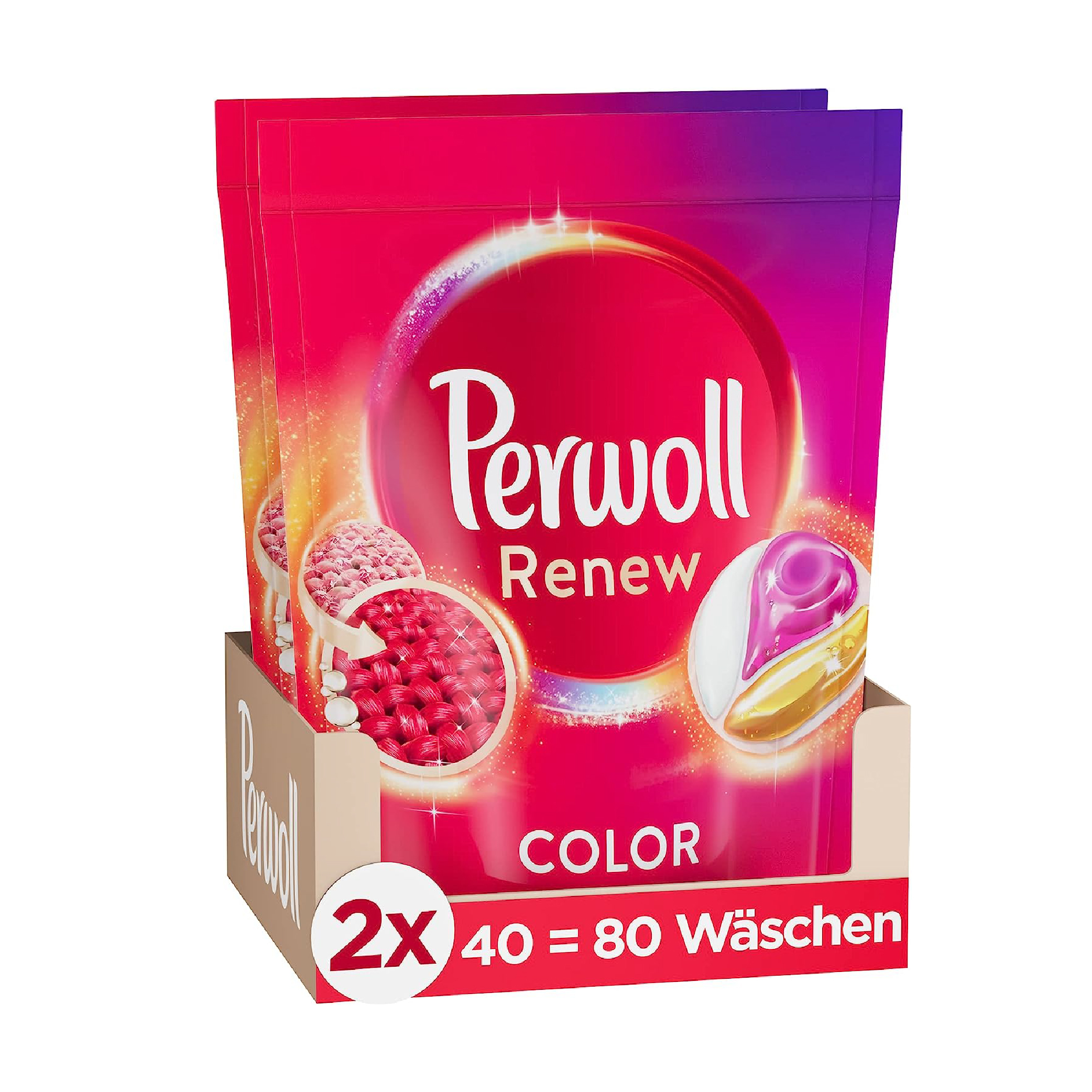 [해외] 헨켈 퍼울 리뉴 컬러옷 전용 캡슐 세제 80회분 Perwoll 독일 내수용